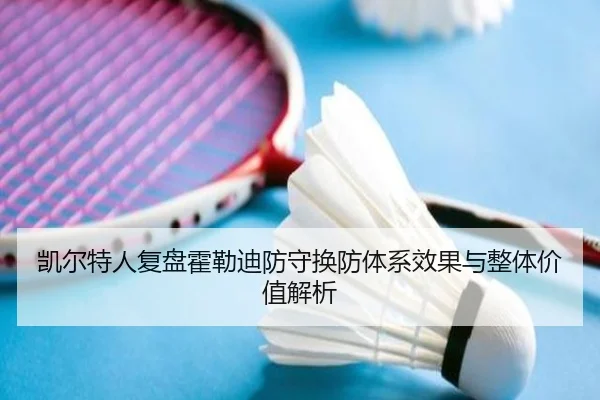 凯尔特人复盘霍勒迪防守换防体系效果与整体价值解析